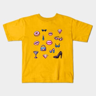 Y2K glamour girl Kids T-Shirt